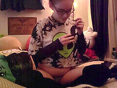 Nerdy girl glasses, high weed, nerdy teen