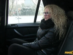 Frizzy Haired Blonde Mom in Glasses Gets A Mouthful Of Cabbie Cock - reality taxi sex