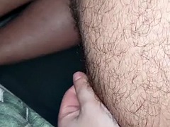 Stepmother without panties upskirt in bed with her naked stepson