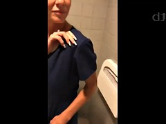 The boss visits the sexy nurse in the hospital bathroom