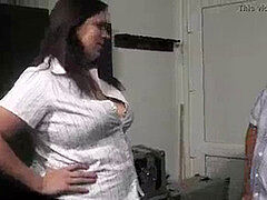 Boss-fuck-my-wife, boss-blowjob, lady-boss-with-glasses