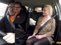 Fake Driving School (FakeHub): Polish pussy gets slammed