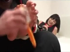 Crazy tickle Japanese girl