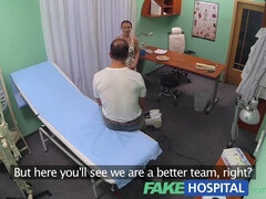 Sexy nurse Anna Rose joins doctor and cleaner for steamy threesome in fakehospital