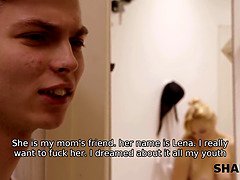 Boy Shame4K caught his hot blonde girlfriend showering in the bathroom with him