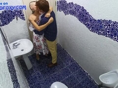 Public toilet spy camera #2. 2 freaks have sex in public toilet