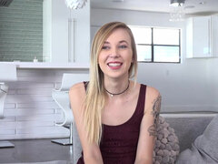 Jasmine Riley gets interviewed and fucked on the casting couch