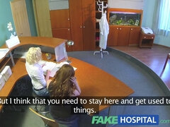 Big-titted newbie sucks and fucks for job at fakehospital!