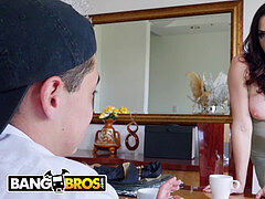 BANGBROS - Horny Cougar Chanel Preston tears up StepDaughter's huge meatpipe BF