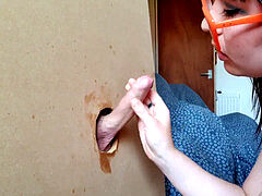 Oily gloryhole edging!