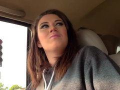 Miranda getting to suck his cock in the car