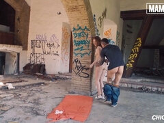 (Shelley Bliss, Juan Lucho) - Small Tits Curly Hair Teen Risky Sex In Abandoned Building