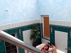 Experience the wildest sex in a private piscina with cash to burn