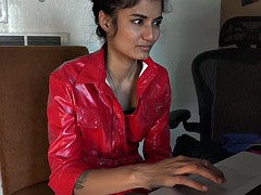 Red Leather Jacket Fetish - Like and subscribe