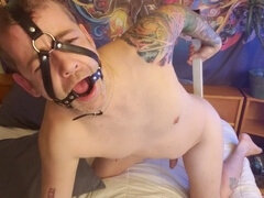 Gay ball gag bondage, adult toys, ballgag drool