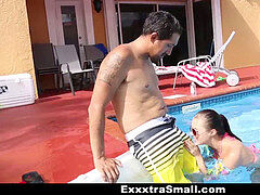 ExxxtraSmall - puffy Spinner Gets drilled By Swimming Coach