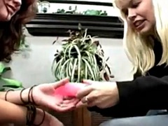 PORN NERD NETWORK - Lesbian MILFs try a new fun toy experience