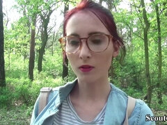 GERMAN SCOUT - REDHEAD SCHOOLGIRL LIA SEDUCE TO FUCK PUBLIC FOR MONEY - Lia louise