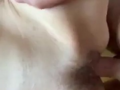 Woman close up on tits and pussy
