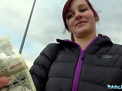 Elena Vega gets a hard fuck from stranger in public for cash