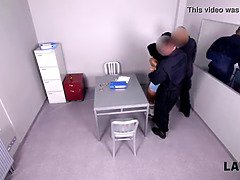 Jennifer Mendez gets her big ass drilled by a security officer for the act of vandalism