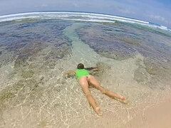 SEX on Wild TROPICAL BEACH # Butt Plug+Good Mood+Sun+Ocean= GOOD FUCK