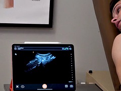 Doctor watching cock impale assholes on ultra sound