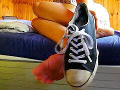 perspiring soles out of sneakers - german sole fetish pov