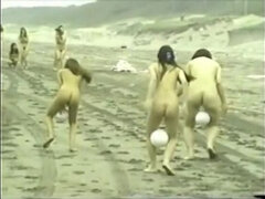 japanese nude girls ball playnig on the beach