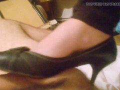 Pretty femdom uses high heels to give a thrilling shoejob - Part 2