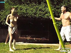 Antonia Sainz & Damaris X have a wild outdoor pussyfuck party with cum on faces and tits