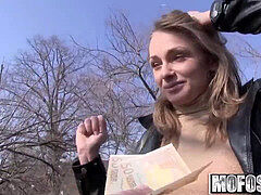 Public Pick Ups - european ash-blonde slurps the Tip starring  Ivana