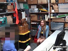 Big tit blonde teen thief caught and fucked
