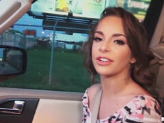 Kimmy Gives Good Road Head - Kimmy Granger gives blowjob and handjob in car and outdoors