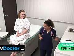 Curvy Teen Needs Special Treatment And Lets Her Doctor And Nurse To Take Care Of Her