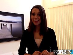 Sexy real estate agent uses sex to close new deal with bigass & naturaltits