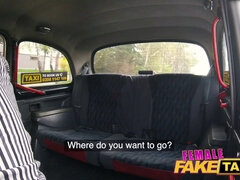 Nathaly Cherie gets oiled up and pounded in fake taxi POV