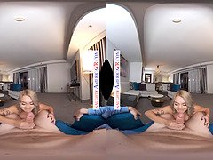 Gabbie Carter's tight pussy licked & fucked hard in virtual reality