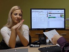 Alli Rae is a blonde loan agent who will do anything for cash