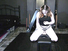 Estella Bathory very first EVER Sybian ride - spunking rock hard!