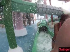 Water park fun with big ass Asian GF