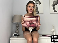 SPH femdom babe rating small cocks in solo dirty talk video