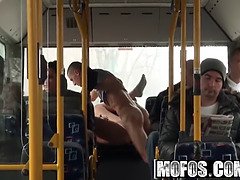 Lindsey Olsen gets her ass drilled hard on the bus in public