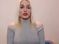 Big natural tits, femdom cuckold humiliation, teaching