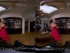 VR BANGERS Hottest Enemy In Red Dress Makes Your Mission Really Hard VRPorn