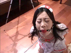 asian Nurse cosplay restrain bondage