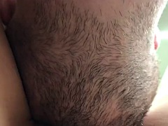 I make my husband clean up after himself. Eating open pussy with cum