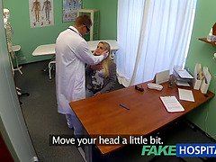 Fakehospital dizzy teenage blondie takes a cum inside from doctor