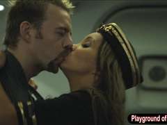 Flight attendant Katsuni crazy threesome