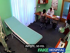 Anastasia Bell Evans gets a secret treatment from her fakedoctor in a fake hospital